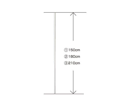 ストア・エキスプレス ワイヤーラック ホワイトポール(φ25.4mm) H150cmタイプ 1セット(2本入) 61-64-3-1 1セット（ご注文単位1セット）【直送品】