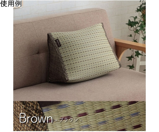 アズワン クッション い草 シンプル 約40×30×20cm ブラウン 1120700062201 1個(ご注文単位1個)【直送品】