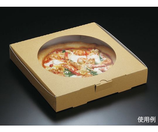 パックスタイル 窓付クラフトピザ箱10インチ 100枚入 648504 1ケース(ご注文単位1ケース)【直送品】