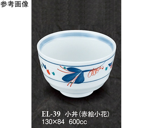 スリーライン 小丼 赤絵小花 50個入 EL-39 1ケース（ご注文単位1ケース）【直送品】