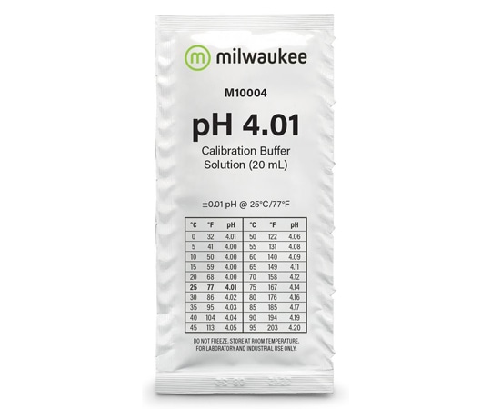 Milwaukee pH4.01標準液 20mL×25袋 M10004B 1箱（ご注文単位1箱）【直送品】