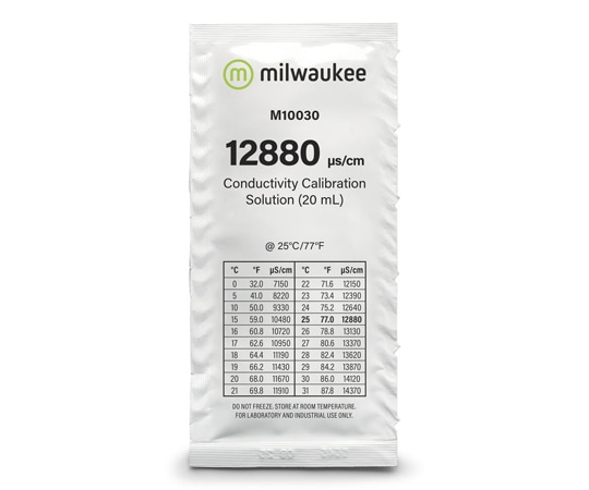 Milwaukee 12880μS/cm EC(導電率)標準液 20mL×25袋 M10030B 1箱（ご注文単位1箱）【直送品】