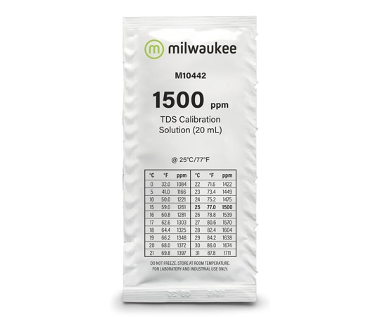 Milwaukee 1500ppm TDS標準液 20mL×25袋 M10442B 1箱（ご注文単位1箱）【直送品】