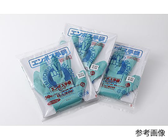 東京パック エンボス手袋ロング五本絞り L グリーン 1ケース(50枚×10袋入) 011501213400 1ケース（ご注文単位1ケース）【直送品】