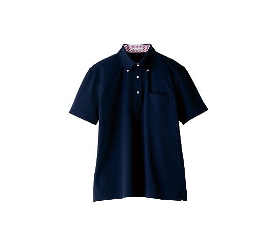 FACE 吸水速乾メンズポロシャツ(チェック) ネイビー M FB5023M-8 M 1枚(ご注文単位1枚)【直送品】