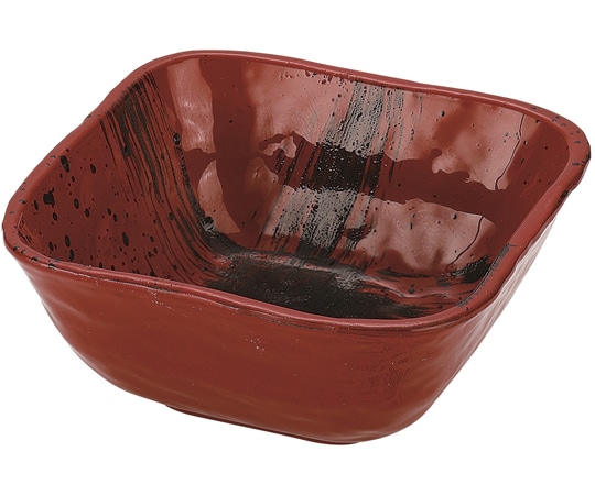 福井クラフト 角小鉢 黒刷毛目塗 φ100mm 50021895 1個(ご注文単位1個)【直送品】