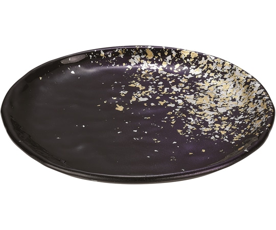 福井クラフト 丸皿 箔舞踊塗 φ163mm 50022040 1個（ご注文単位1個）【直送品】