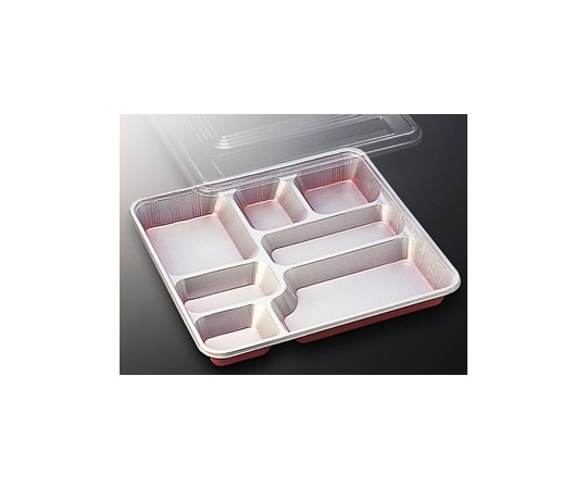中央化学 仕出弁当 DX仕切 Rー8ーN 透明蓋付 160枚 95182 1ケース(ご注文単位1ケース)【直送品】
