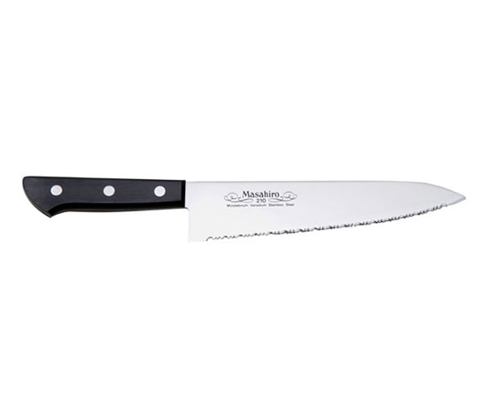 正広 波刃 MV黒合板柄 210mm  1本（ご注文単位1本）【直送品】