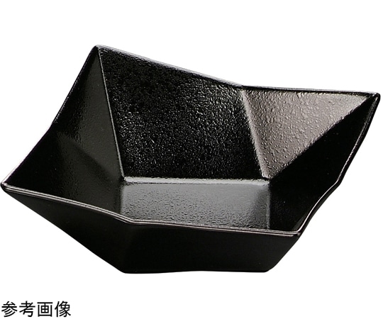 福井クラフト 4.7折紙鉢 黒クリアータタキ深 22030930 1個(ご注文単位1個)【直送品】