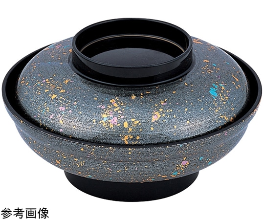 福井クラフト 6.5寸 大輪浅型丼 銀光彩 内黒 32000070 1個（ご注文単位1個）【直送品】