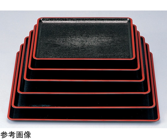 福井クラフト 尺4 桐木目会席盆 黒天朱 50300310 1個（ご注文単位1個）【直送品】