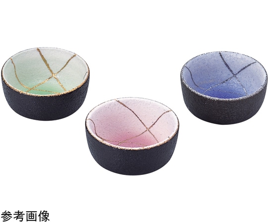 福井クラフト 陶)6.5cm 丸鉢 ブルー吹格子 80500140 1個(ご注文単位1個)【直送品】