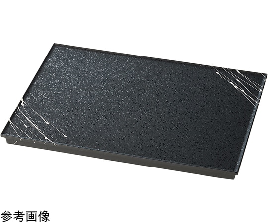 福井クラフト 25cm 長角フラットプレート 黒タタキ白乱糸(裏黒) 50025655 1個（ご注文単位1個）【直送品】