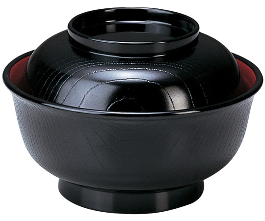福井クラフト 神楽木目丼 黒内朱天黒 12025840 1個（ご注文単位1個）【直送品】