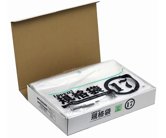 紺屋商事 小箱売:PE規格ポリ袋 03透明 17号 100枚×5冊入 00723017 1箱（ご注文単位1箱）【直送品】