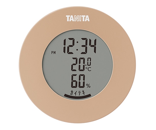 タニタ デジタル温湿度計 ライトブラウン TT-585-BR 1個(ご注文単位1個)【直送品】