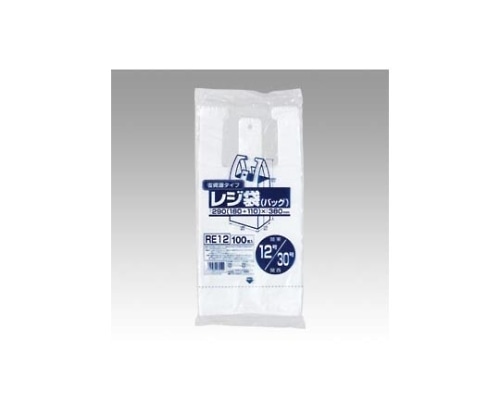 ジャパックス レジ袋省資源タイプ 乳白 RE12 1パック(ご注文単位1パック)【直送品】