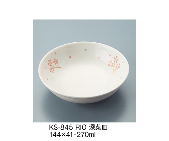 三信化工 深菜皿 里桜 KS-845_RIO 1個（ご注文単位1個）【直送品】