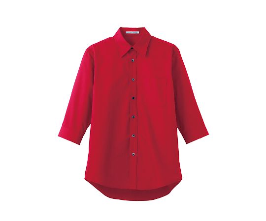 FACE ブロードレギュラーカラー七分袖シャツ レッド 3L FB4528U-3 3L 1枚（ご注文単位1枚）【直送品】