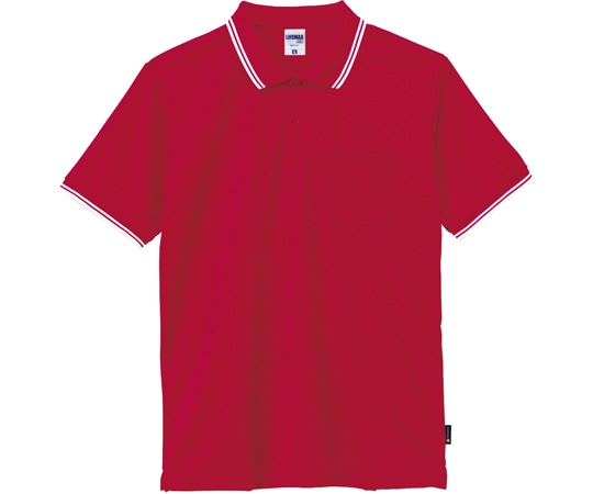 ボンマックス ライン入りベーシックドライポロシャツ(ポリジン加工) レッド 4L MS3121-3 4L 1枚(ご注文単位1枚)【直送品】