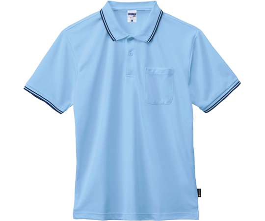ボンマックス ライン入りベーシックドライポロシャツ(ポリジン加工) サックス S MS3121-6 S 1枚(ご注文単位1枚)【直送品】