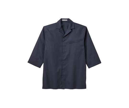 FACE ユニセックス開襟和シャツ ネイビー 3L FB4542U-8 3L 1枚（ご注文単位1枚）【直送品】