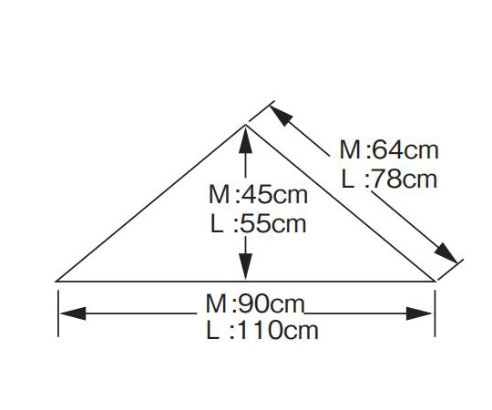 KAZEN 三角布(10枚) サックス M 477-91 M 1セット(ご注文単位1セット)【直送品】
