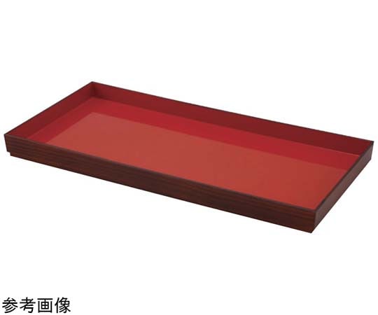 アズワン スクエアトレー 黒内朱 595×295×45mm P630 1個（ご注文単位1個）【直送品】