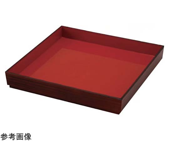 アズワン スクエアトレー 黒内朱 295×295×45mm P30 1個（ご注文単位1個）【直送品】