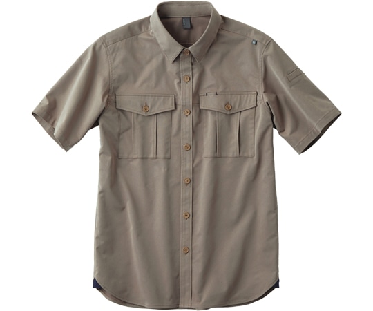 カーシーカシマ CAREAN 半袖シャツ MATT TWILL STRETCH ベージュ MS CSY166 1枚(ご注文単位1枚)【直送品】