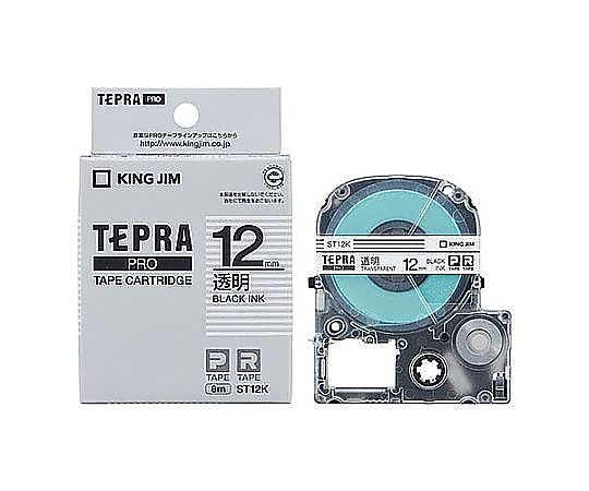 キングジム 12mm テープカセット(テプラ用)透明 EA761DN-54 1個(ご注文単位1個)【直送品】