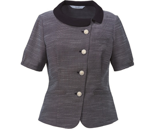カーシーカシマ ENJOY オーバーブラウス BEAUTY TWEED 830-2 ネイビー 17号 ESA830 1枚(ご注文単位1枚)【直送品】