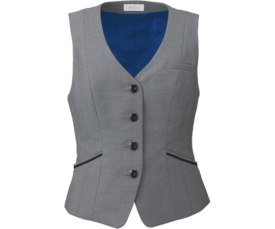 カーシーカシマ ENJOY ベスト 美スラッとSuits COOL DOT グレー 5号 EAV582 1枚(ご注文単位1枚)【直送品】