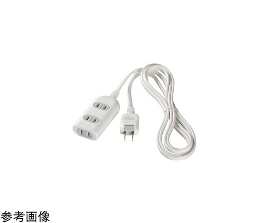 BUFFALO 2ピン式電源タップ 3個口タイプ 雷サージ防止付 2m ホワイト BSTAPSG2320WH 1台(ご注文単位1台)【直送品】