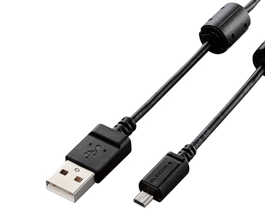 エレコム カメラ接続用USBケーブル(平型mini8pinタイプ) 0.5m ブラック DGW-F8UF05BK 1本(ご注文単位1本)【直送品】