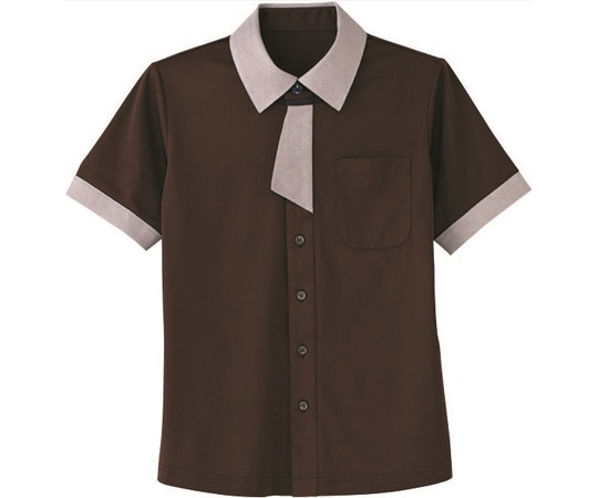 カーシーカシマ HEARTGREEN シャツブラウス KNITTI SHIRT NECKTIE 大地 5L HM2629 1枚（ご注文単位1枚）【直送品】