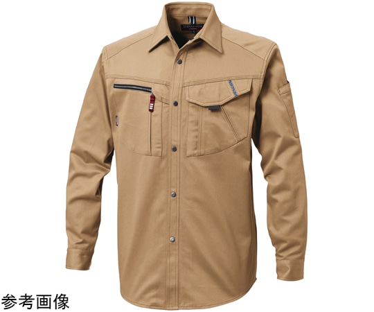 三愛 AWシーズン長袖シャツ ペールブラウン M JA2304 1着（ご注文単位1着）【直送品】