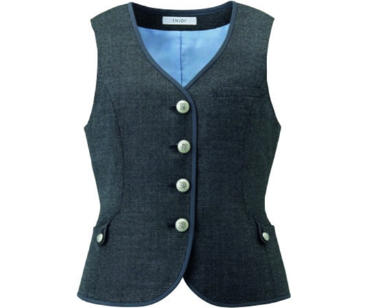 カーシーカシマ ENJOY ベスト MELANGE HOUNDSTOOTH チャコール 13号 EAV719 1枚(ご注文単位1枚)【直送品】