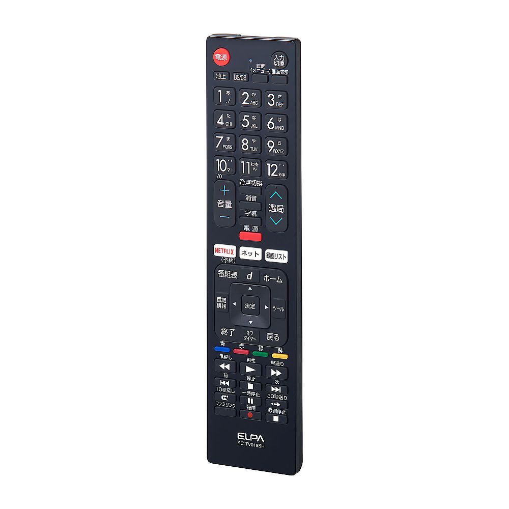 ELPA テレビリモコン シャープ用 RC-TV019SH 1個(ご注文単位1個)【直送品】