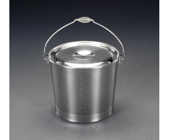 エスコ 15L バケツ・ふた付(ステンレス製) EA508S-13 1台(ご注文単位1台)【直送品】