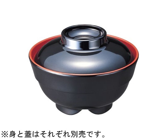 Daiwa スタック汁椀(身)内朱外黒 MF-80 1個(ご注文単位1個)【直送品】