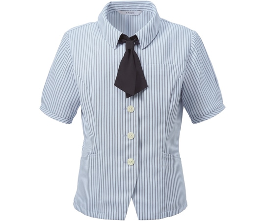 カーシーカシマ ENJOY オーバーブラウス SARA CLEAR BLOUSE サックス 13号 ESA836 1枚(ご注文単位1枚)【直送品】
