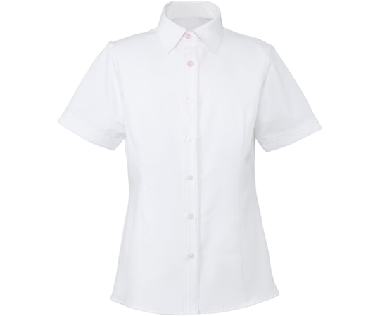 カーシーカシマ ENJOY 半袖シャツブラウス CLEAR BLOUSE ピンク×ホワイト 19号 ESB494 1枚（ご注文単位1枚）【直送品】