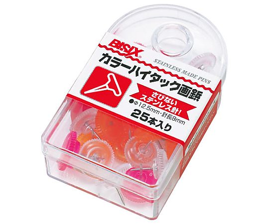 ミツヤ カラーハイタック画鋲 フルーツ 25本×5箱入 BX1-6-F 1ケース(ご注文単位1ケース)【直送品】