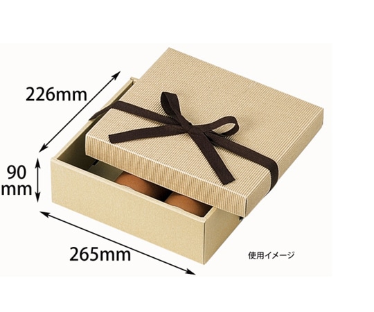 ヤマニパッケージ 贈答箱 ナチュラルBOX24号 ヒモ付 100枚 16-24 1ケース(ご注文単位1ケース)【直送品】