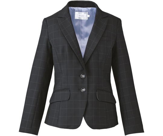 カーシーカシマ ENJOY ジャケット AIR CHIDORI WINDOWPANE グレーブラック 13号 EAJ526 1枚(ご注文単位1枚)【直送品】