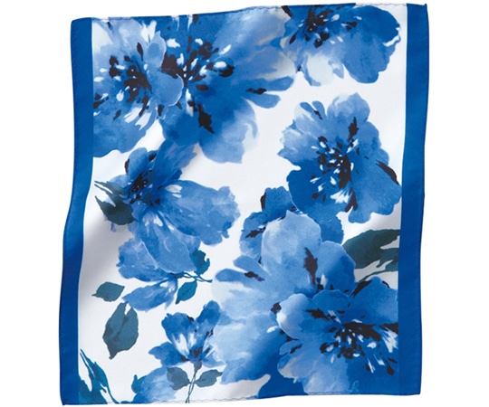 カーシーカシマ ENJOY スカーフ 花柄 ブルー EAZ667 1枚（ご注文単位1枚）【直送品】