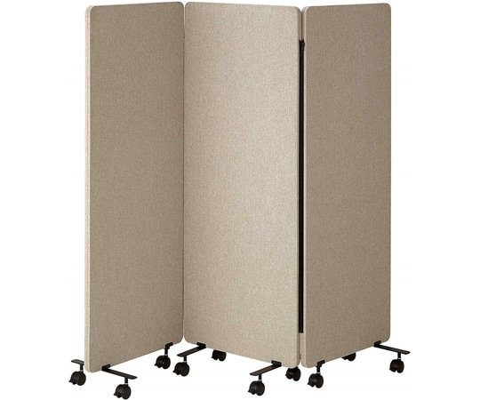 アズワン 吸音パーティション 3連タイプ W60・H150cm キャスター脚 61-812-93-4 1台(ご注文単位1台)【直送品】