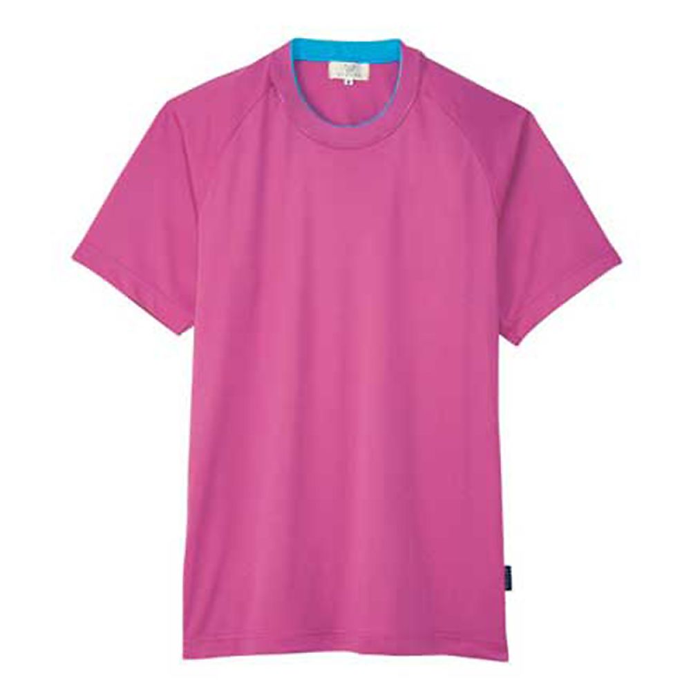 KIRAKU(トンボ) Tシャツ ラベンダーピンク×ブルー S(身丈65cm) CR184-16 S 1枚(ご注文単位1枚)【直送品】
